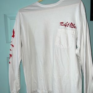 Men’s Salt Life White Long Sleeve Tee Size Md